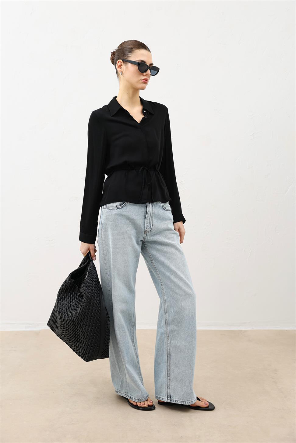 Womens Shirt with a Tie-Front