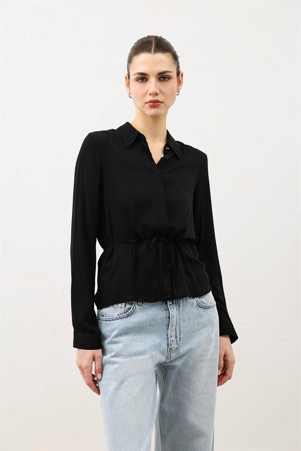 Womens Shirt with a Tie-Front