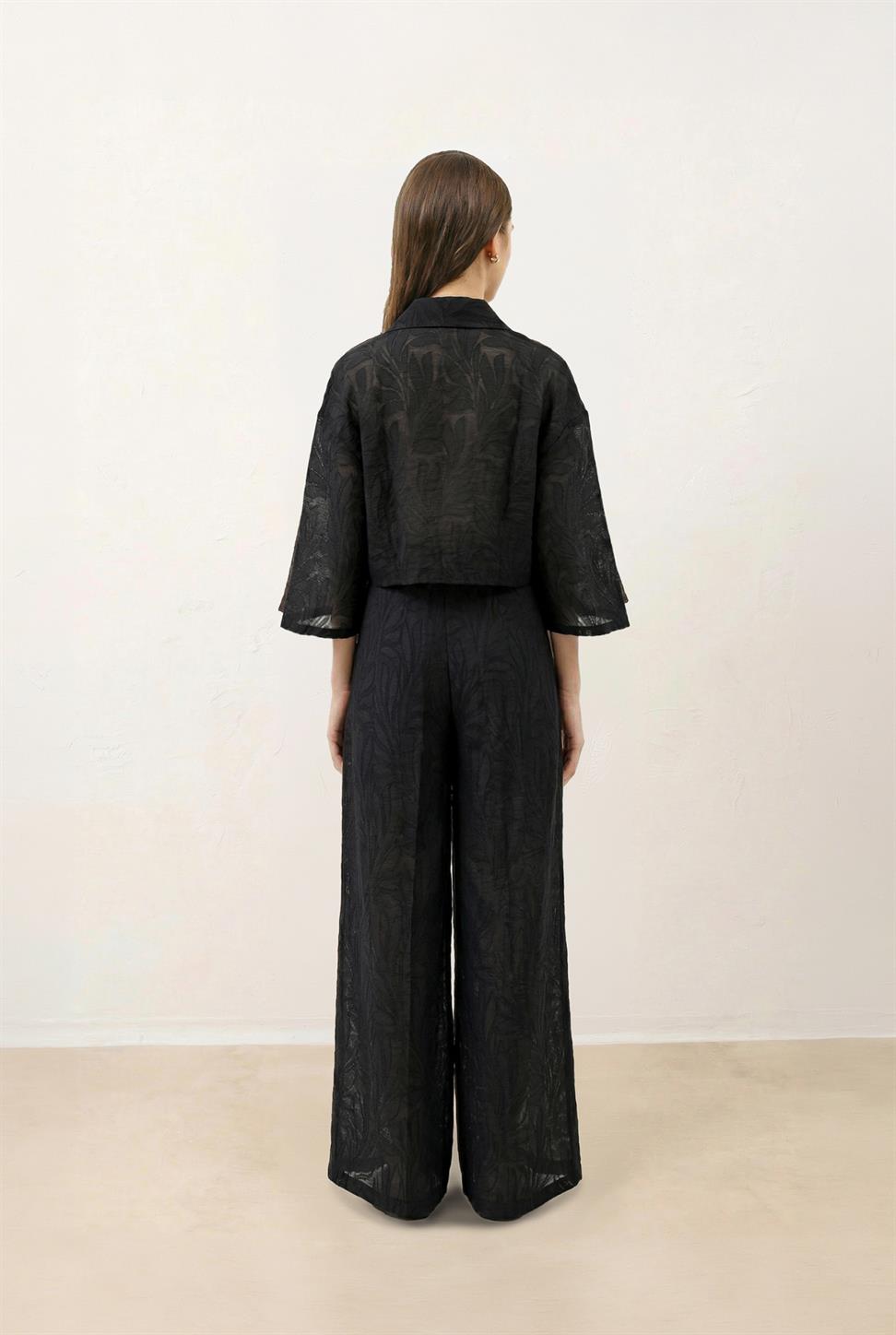 Floral-Print Shirt and Pants Set for Women