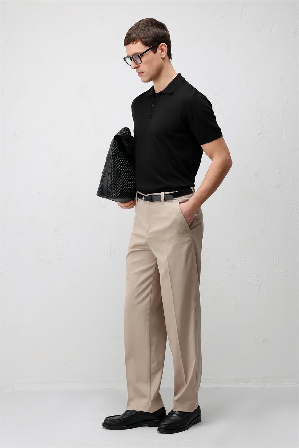 Comfort Slim Polo Neck Mens Knit T-Shirt