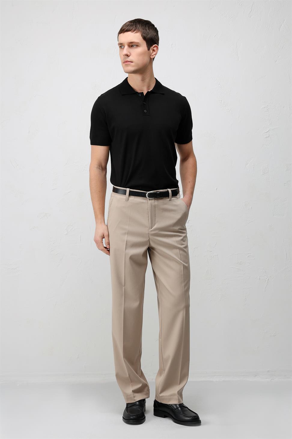 Comfort Slim Polo Neck Mens Knit T-Shirt