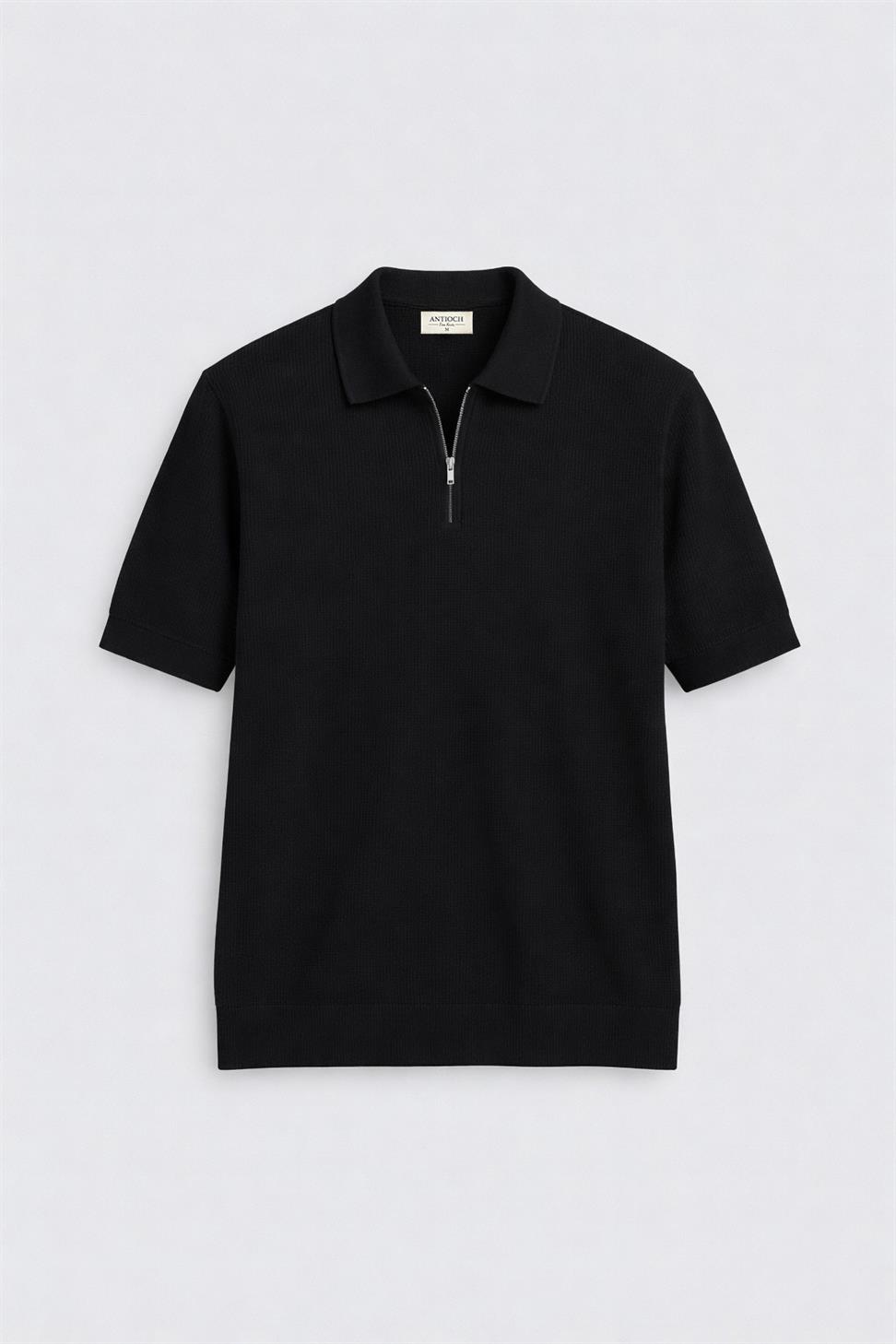 Comfort Slim Zippered Mens Knit T-Shirt