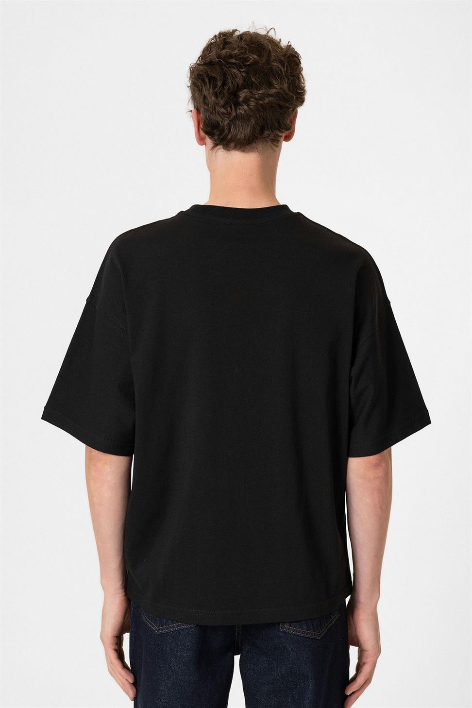 Antioch Siyah Crop Fit Erkek T-Shirt