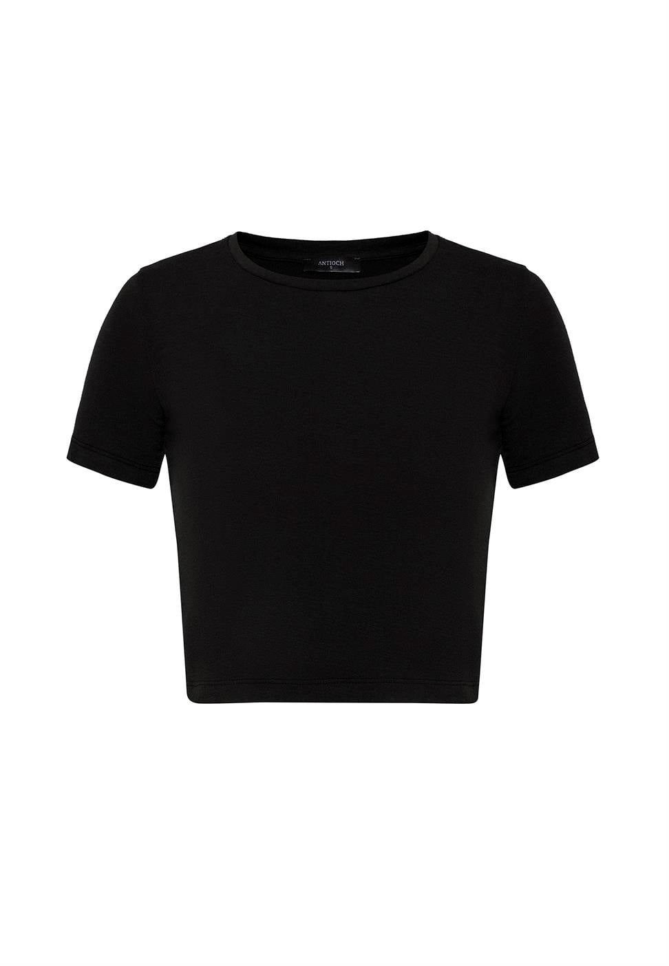 Antioch Siyah Crop Kadın T-Shirt