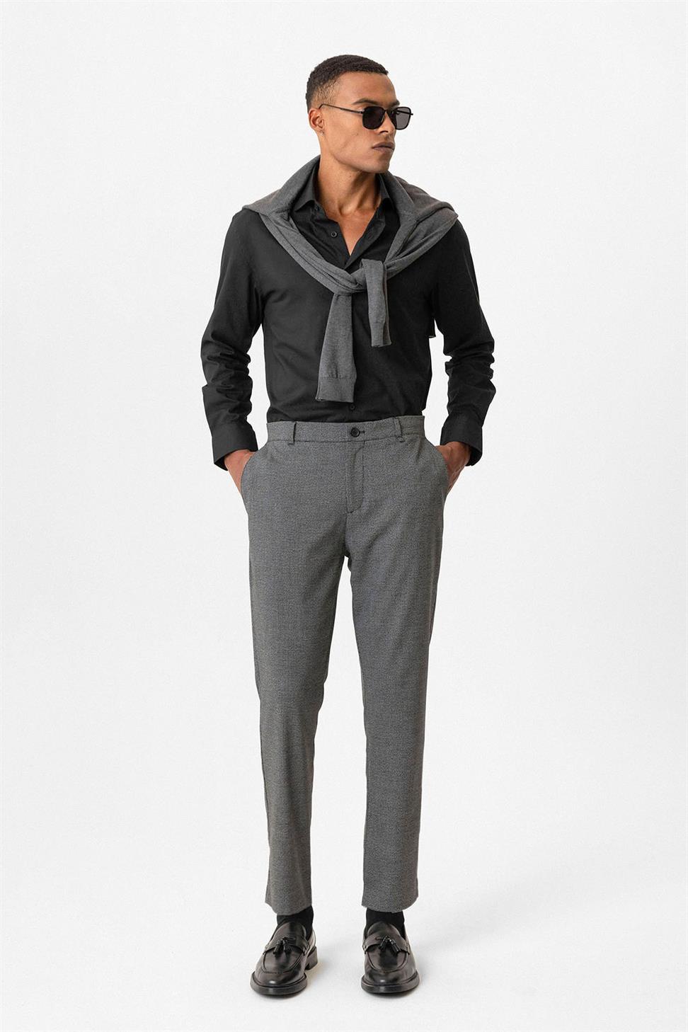 Antioch Siyah Dokulu Erkek Pantolon