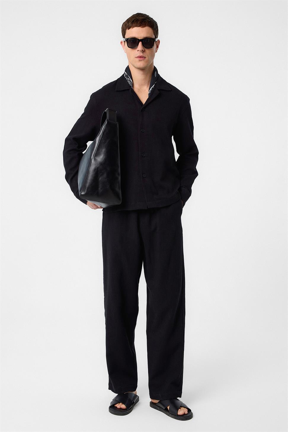 Antioch Siyah Dokulu Erkek Pantolon