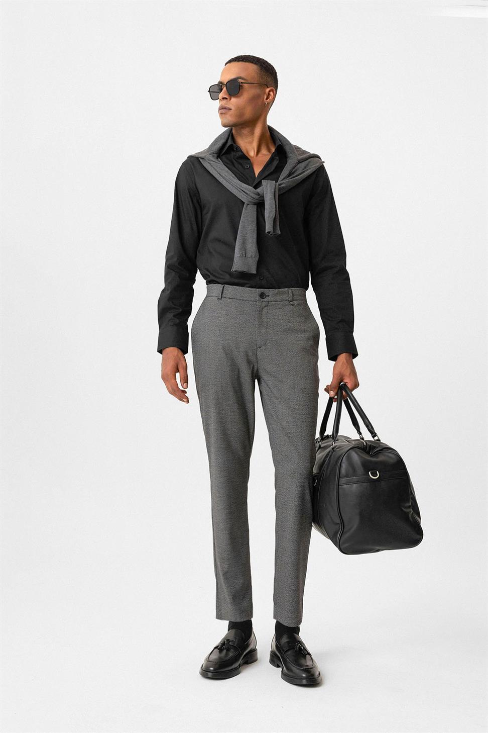 Antioch Siyah Dokulu Erkek Pantolon