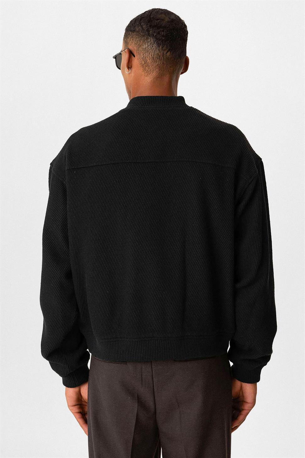 معطف بومبر رجالي رجالي كبير الحجم مزخرف