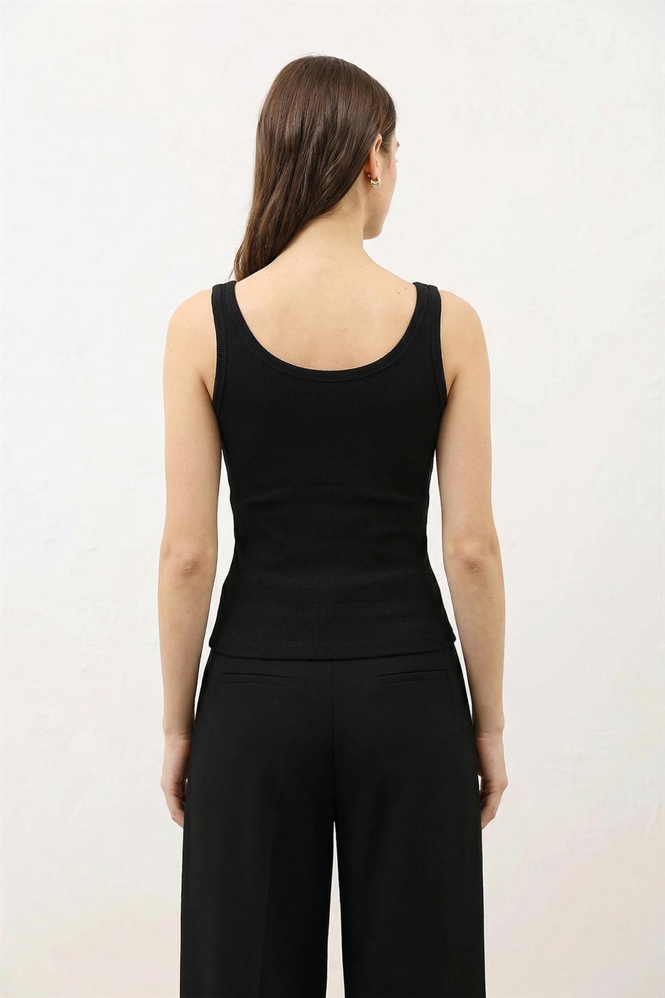 Womens T-Shirt with Button Detail