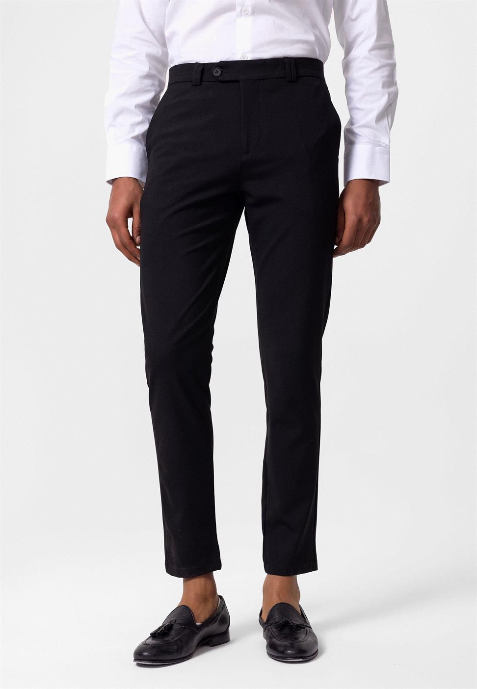 Antioch Siyah Erkek Slim Fit Kumaş Pantolon