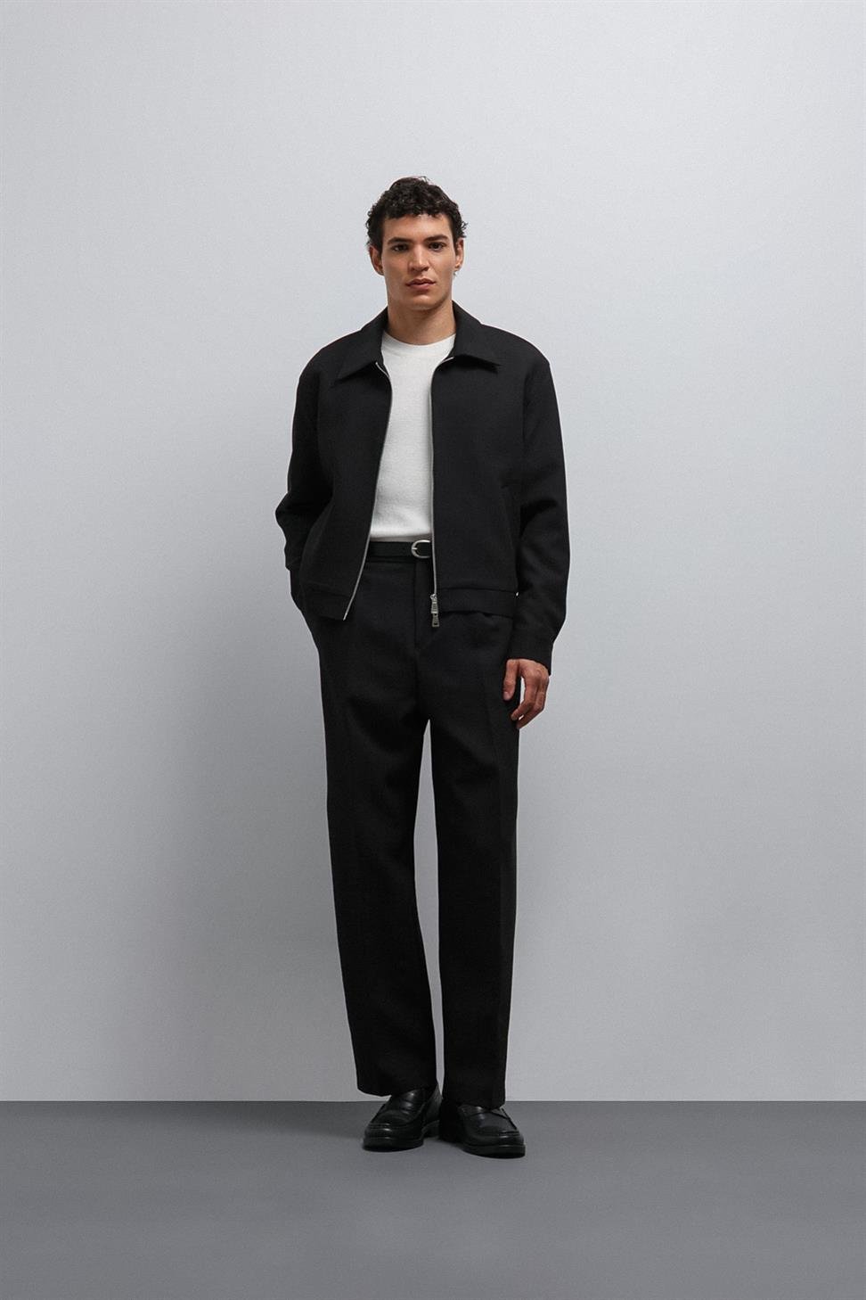 Antioch Siyah Fermuarlı Mevsimlik Erkek Mont