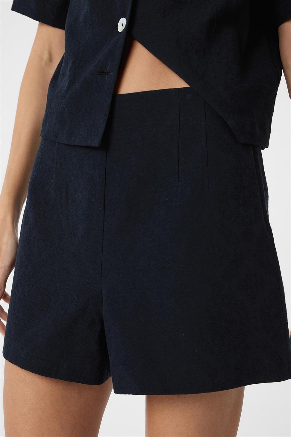 Antioch Siyah Gömlek Şort Kadın Takım