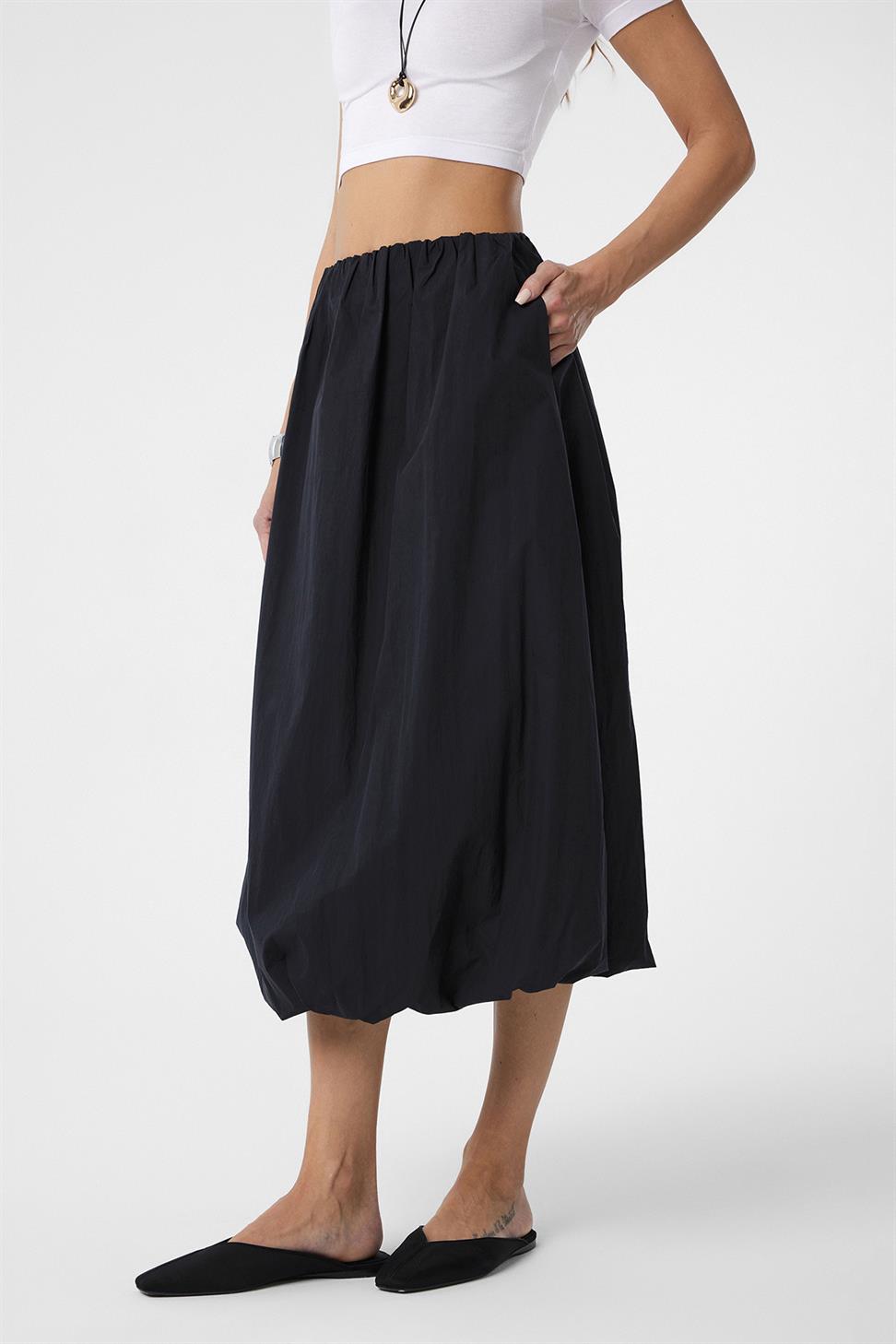 Antioch Siyah Kadın Balon Midi Etek