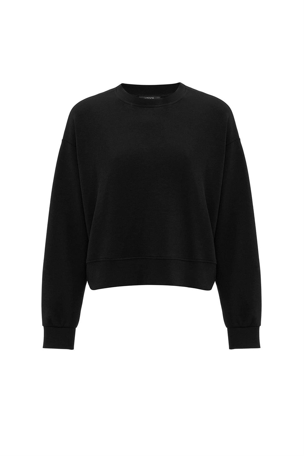 Antioch Siyah Kadın İspanyol Paça Eşofman Takım