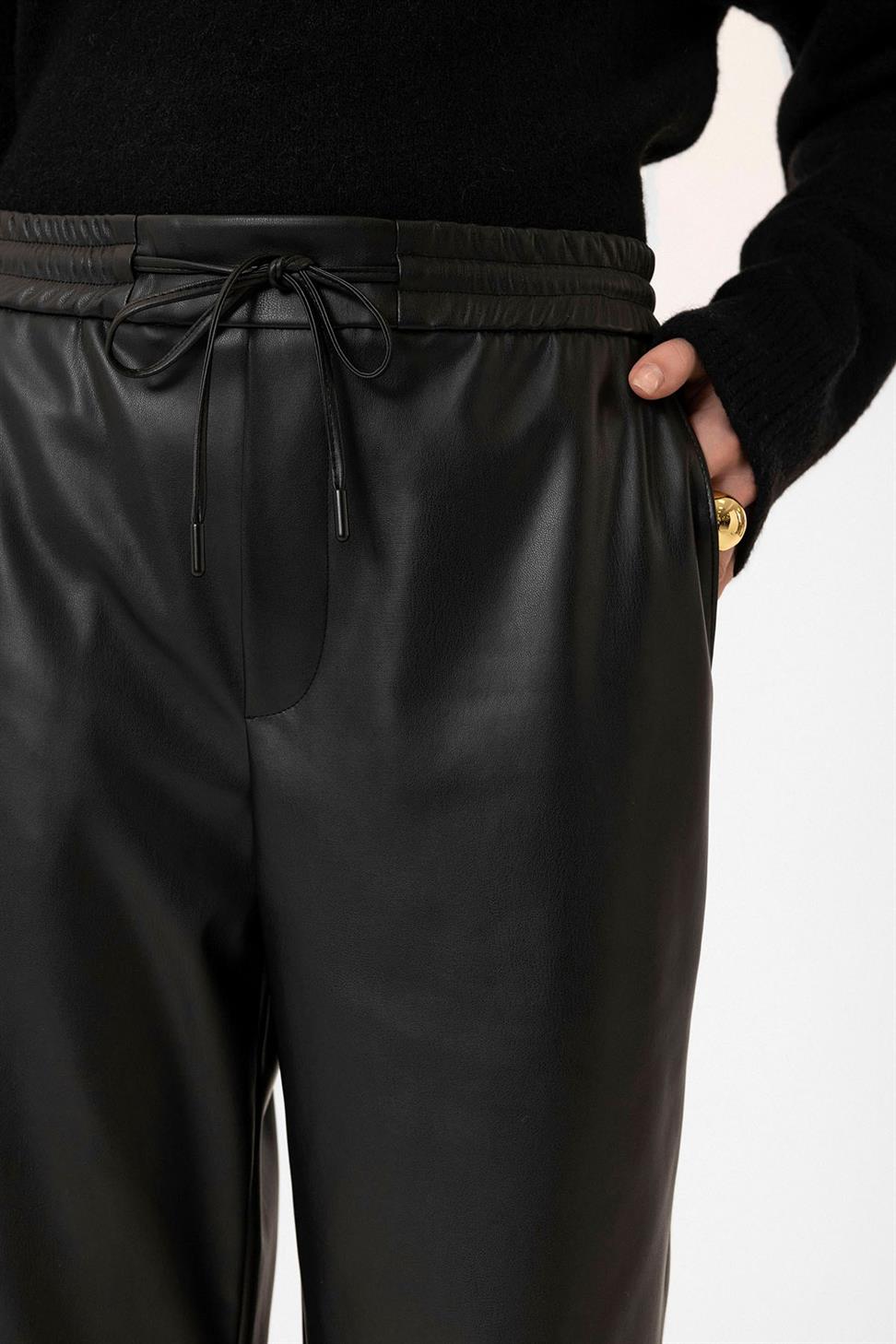 Antioch Siyah Kadın Suni Deri Pantolon