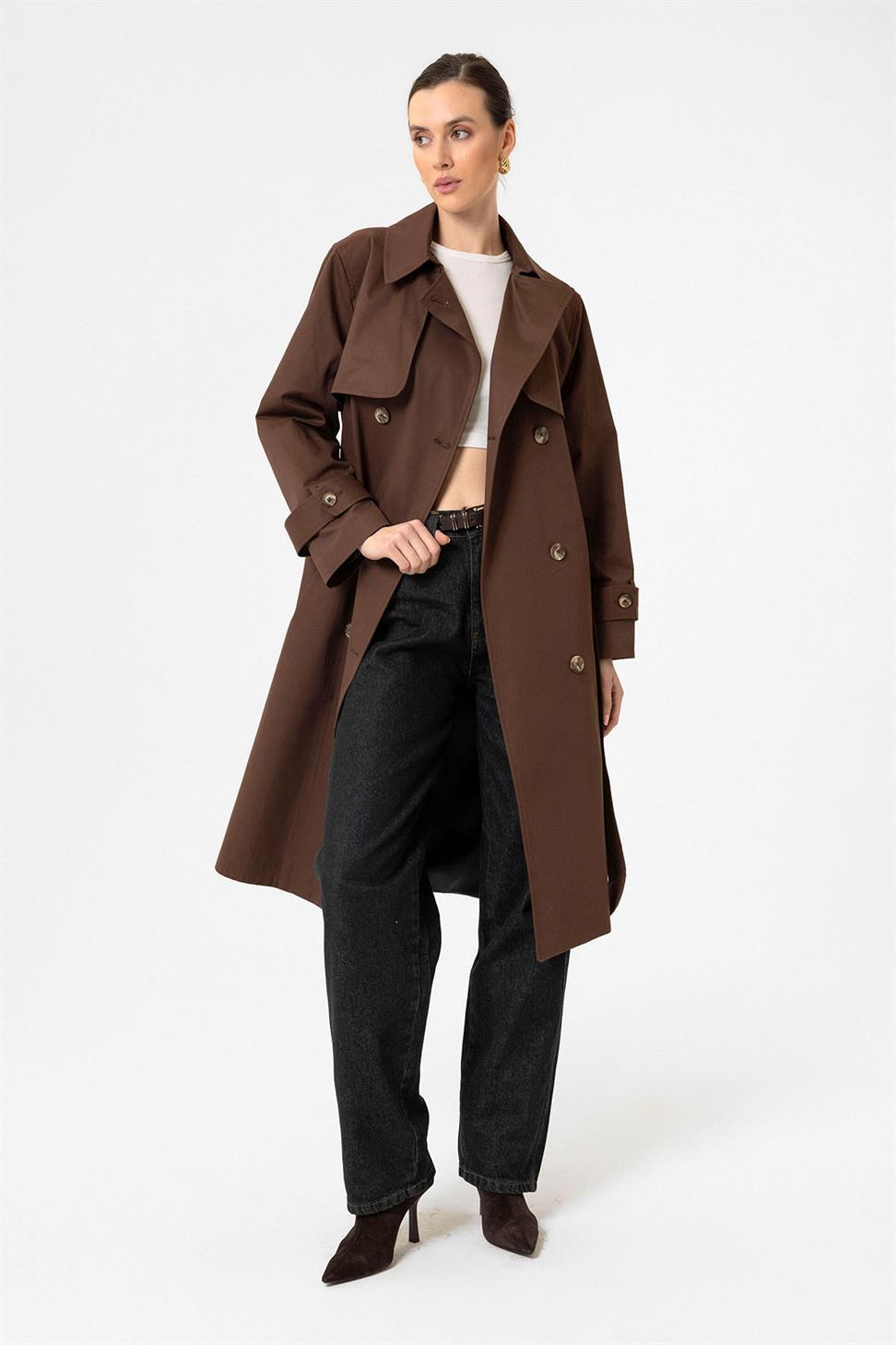 Antioch Siyah Kadın Yüksek Bel Kot Pantolon