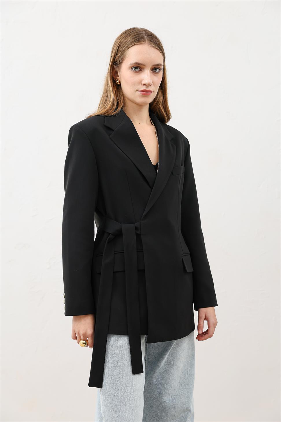 Belted Womens Blazer