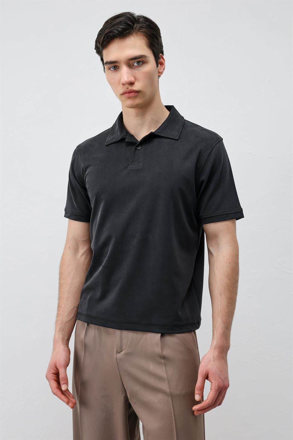 Mens Lyocell-Blend Polo Shirt