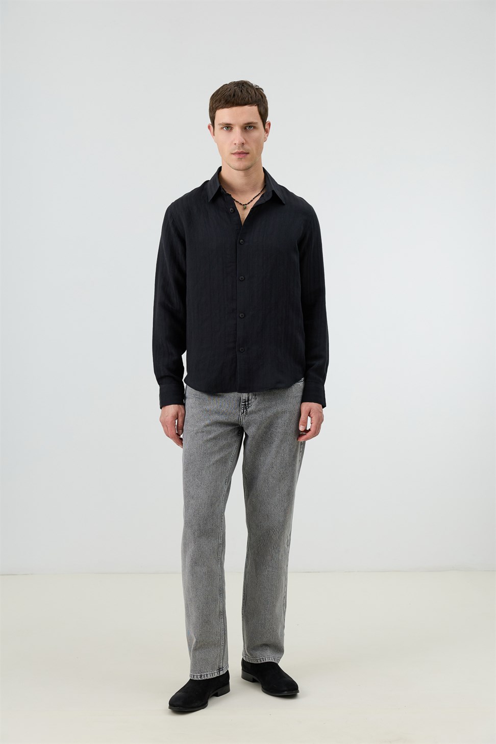 Mens Striped Shirt with Modal Blend
