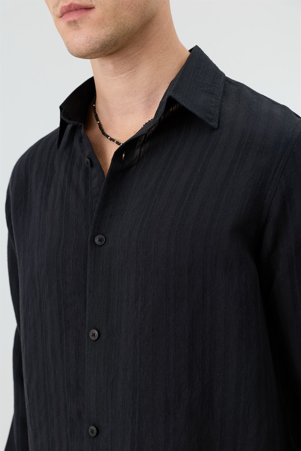 Mens Striped Shirt with Modal Blend
