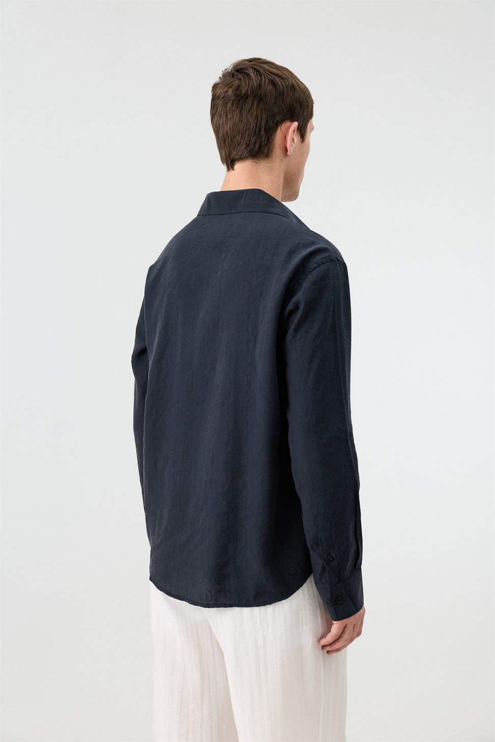 Mens Patterned Shirt with Modal Blend