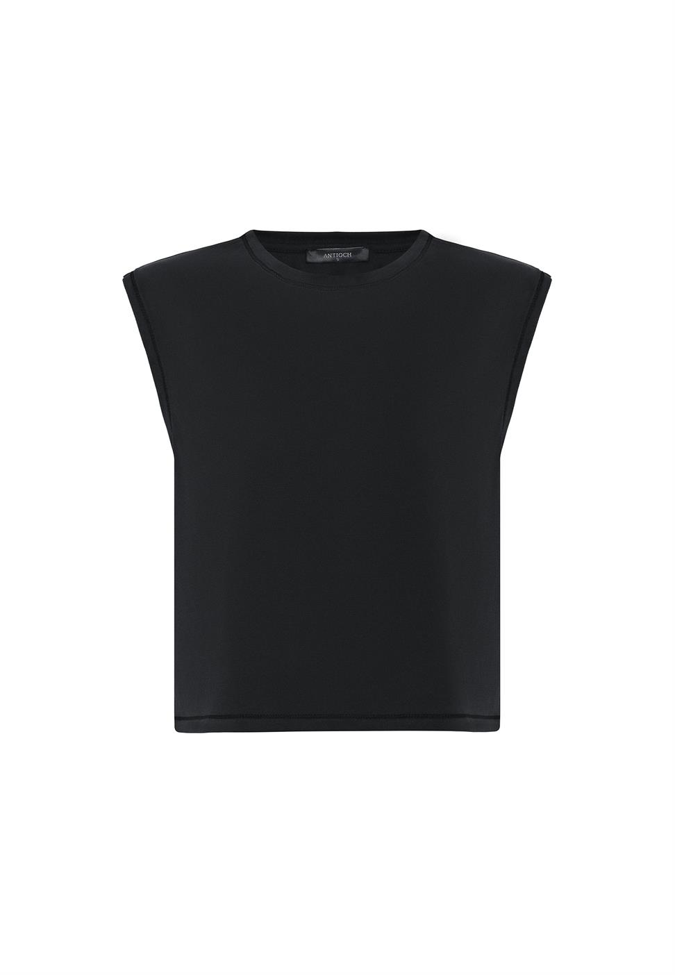 Antioch Siyah Modal Kumaş Kadın T-Shirt