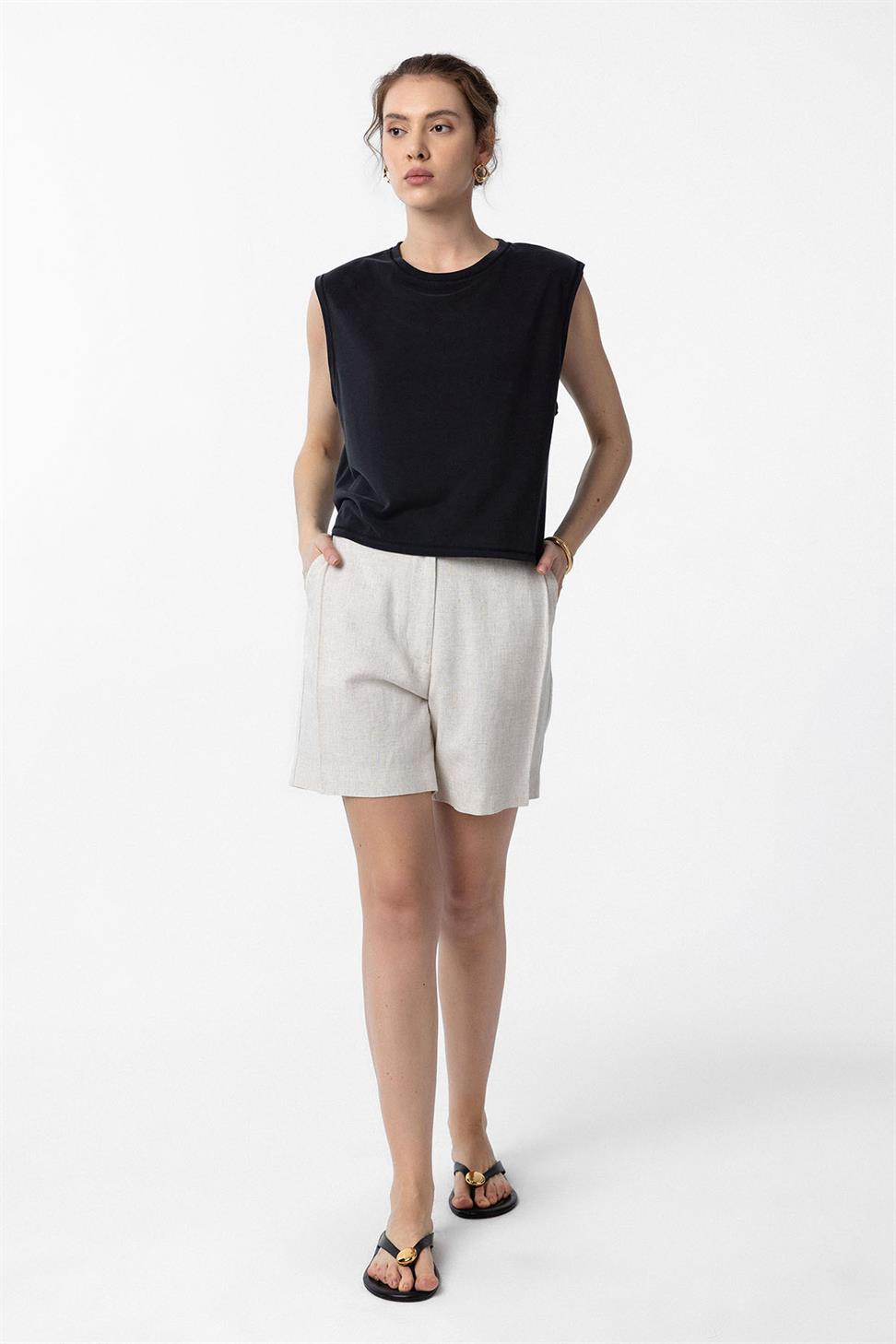 Antioch Siyah Modal Kumaş Kadın T-Shirt