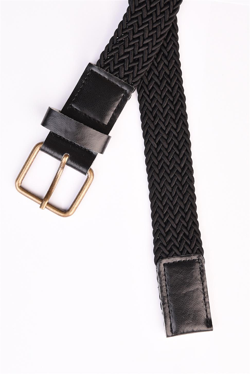 Antioch Siyah Örme Erkek Kemer