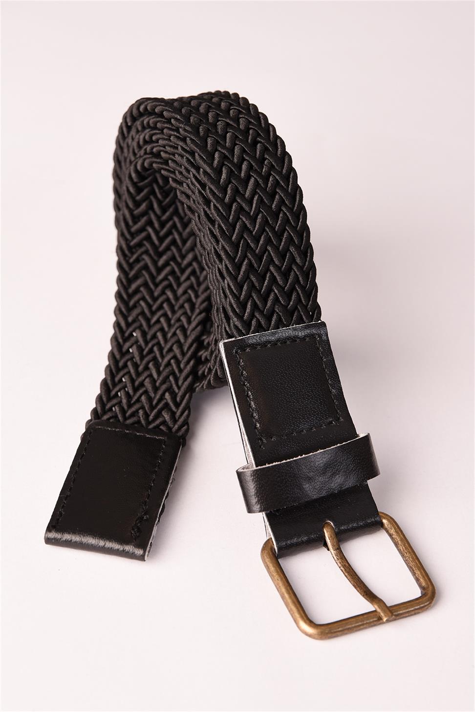 Antioch Siyah Örme Erkek Kemer