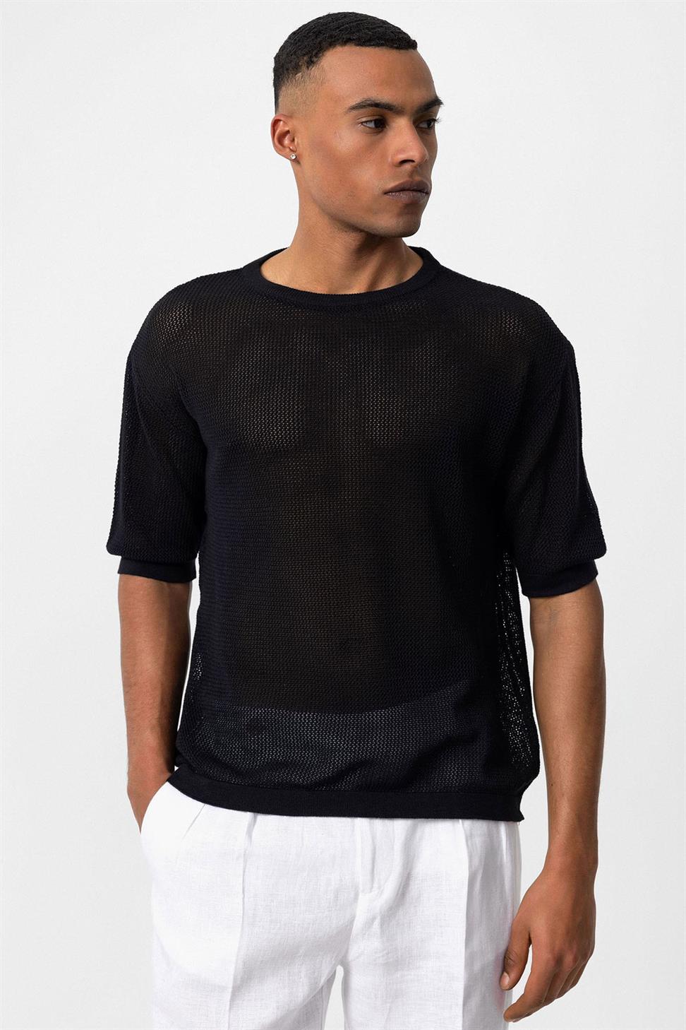 تي شيرت رجالي مخرم مخرم مخرم للرجال