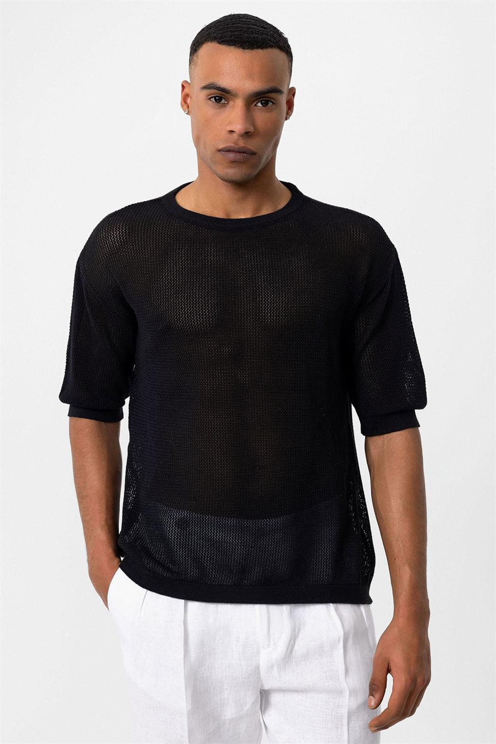 تي شيرت رجالي مخرم مخرم مخرم للرجال