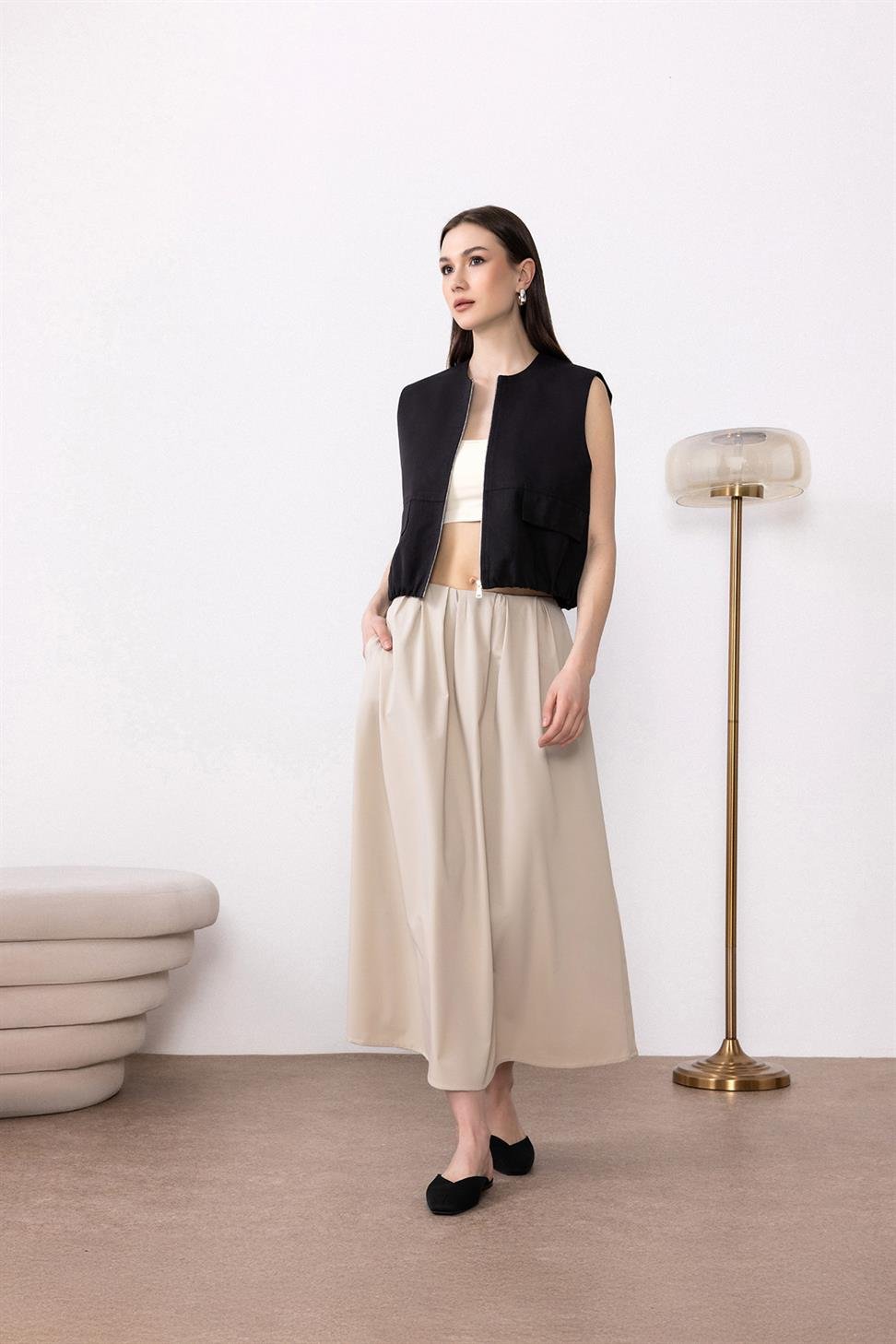 Antioch Siyah Oversize Kadın Yelek