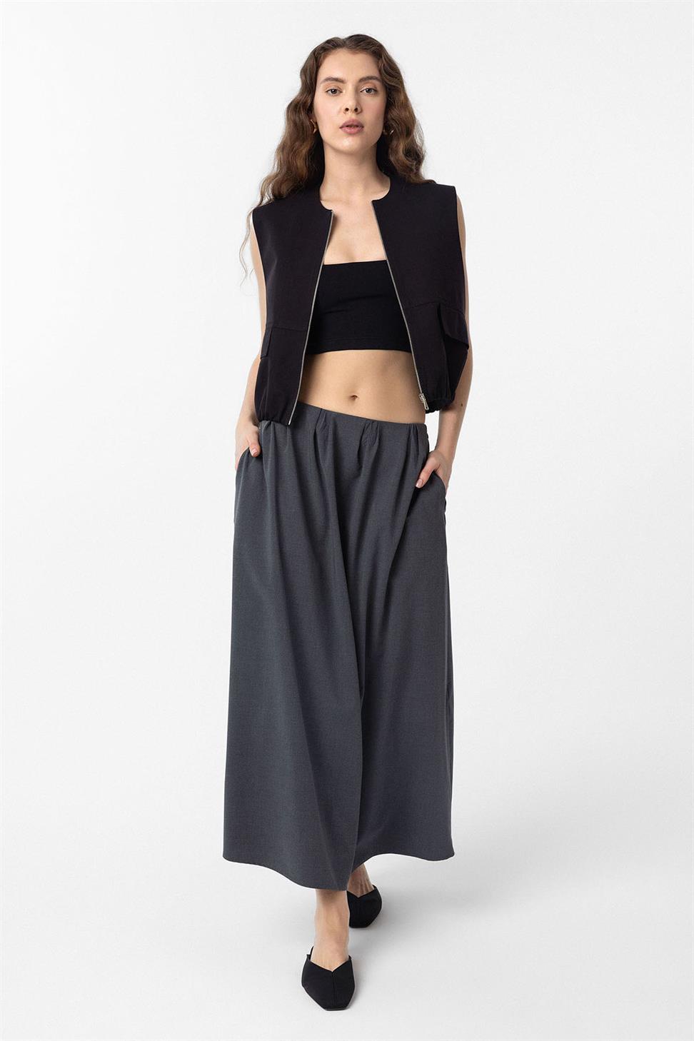 Antioch Siyah Oversize Kadın Yelek