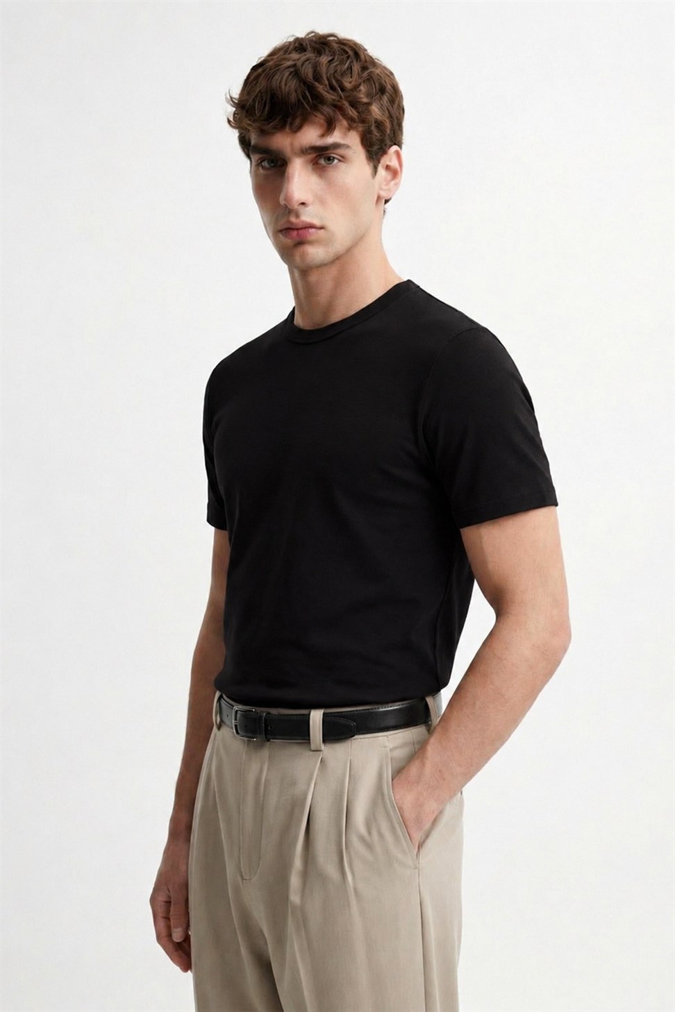 Antioch Siyah Pamuklu Erkek T-Shirt