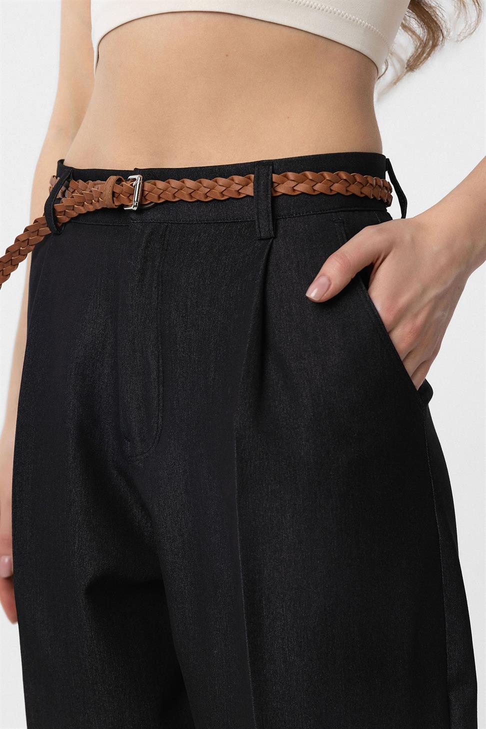 Antioch Siyah Pensli Kadın Pantolon