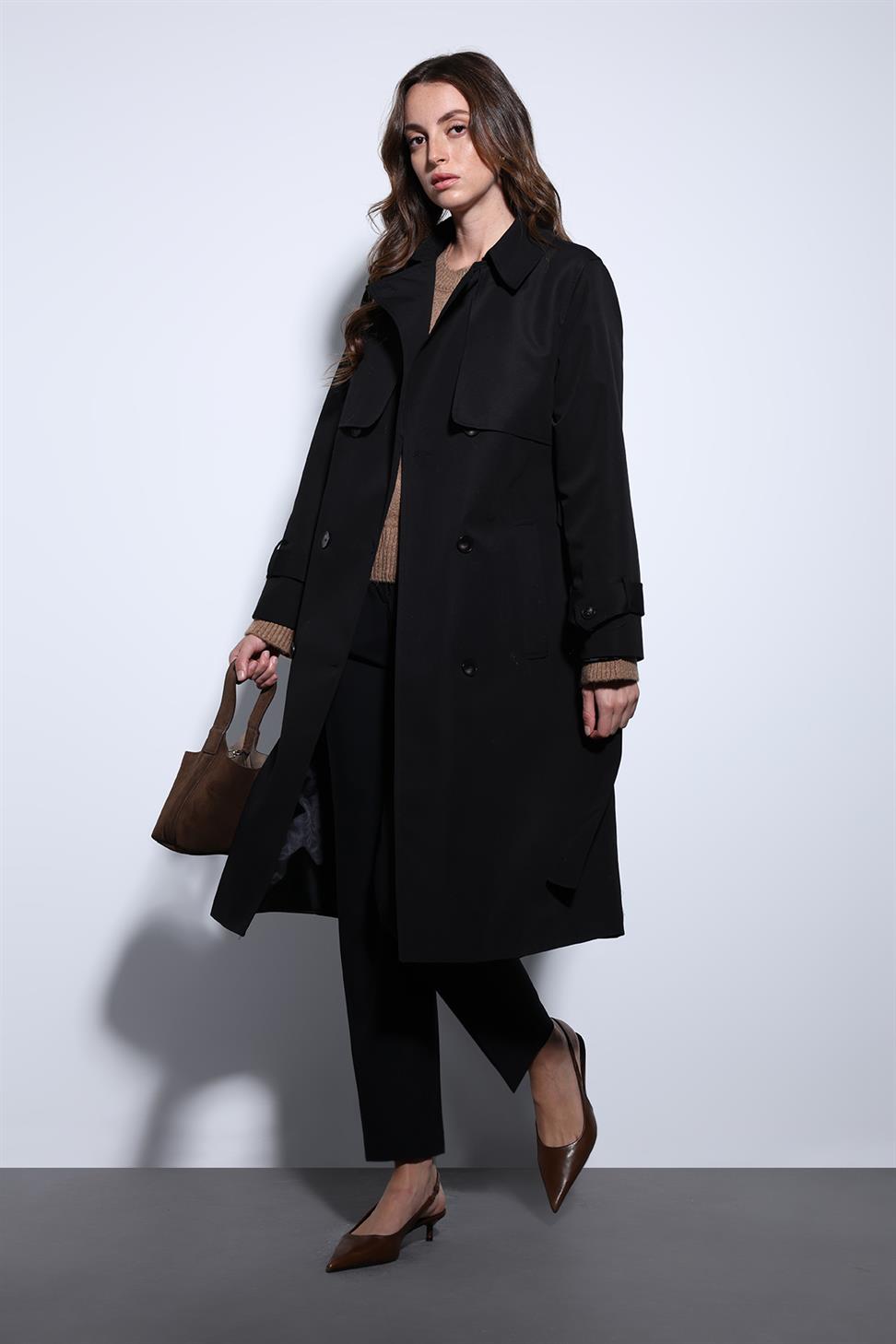 Antioch Siyah Pensli Kadın Pantolon