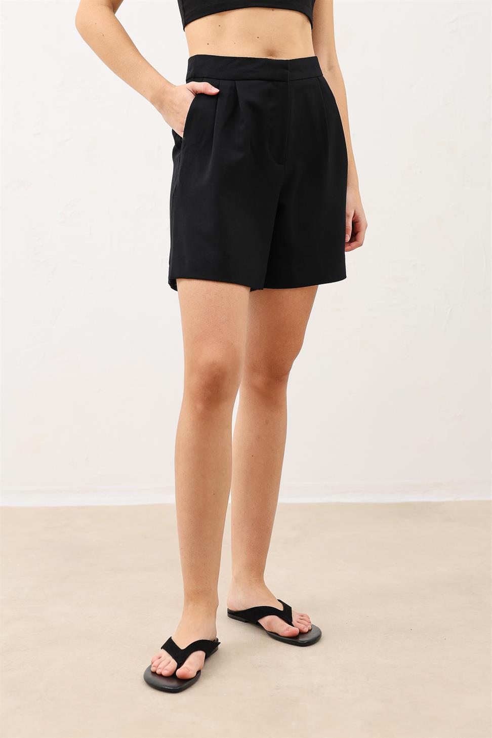 Pleated Womens Shorts