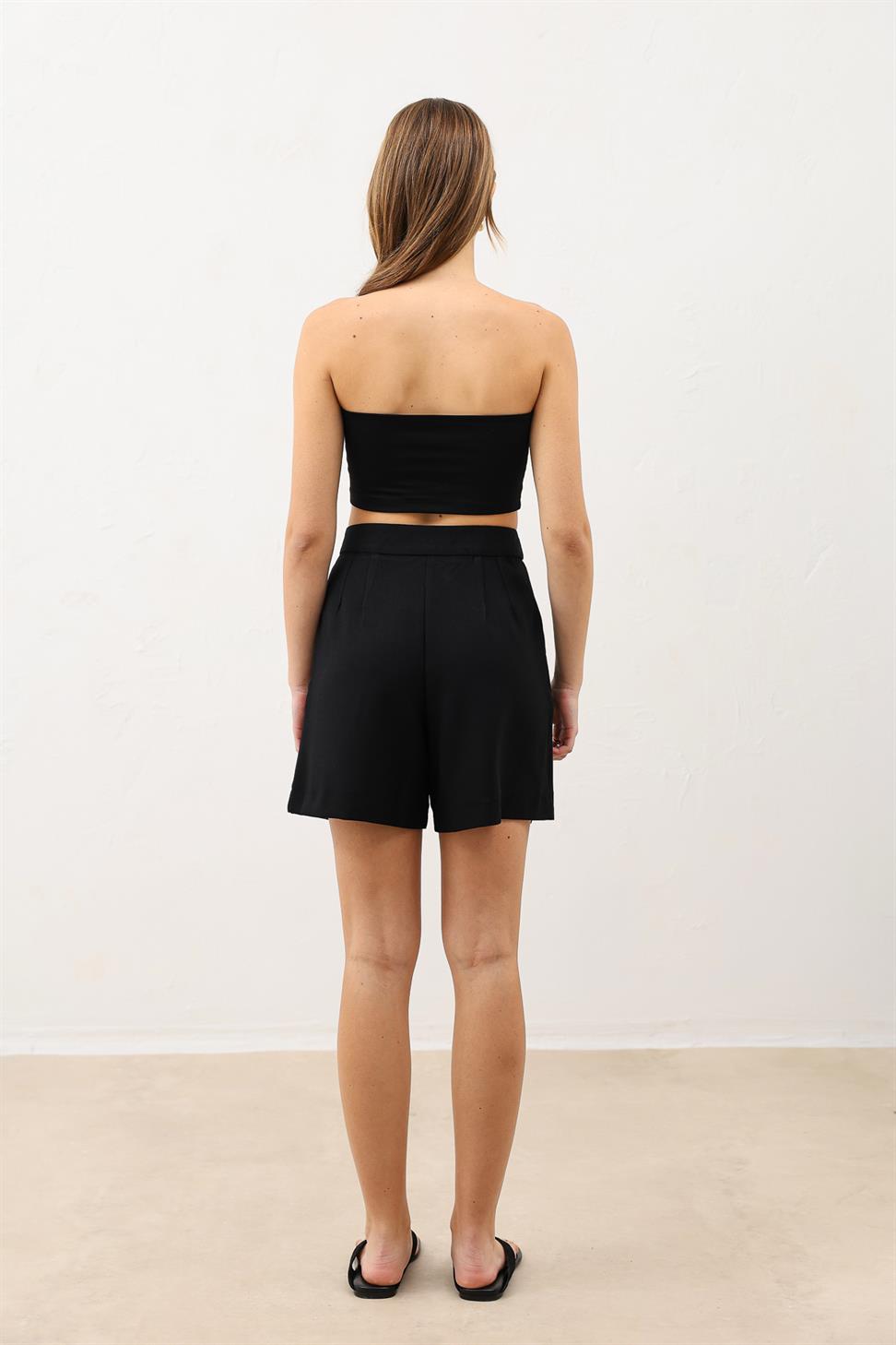 Pleated Womens Shorts