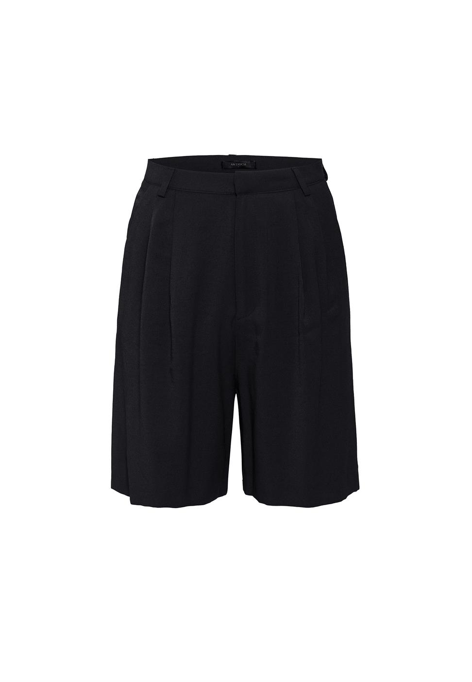 Antioch Siyah Pilili Kadın Bermuda Şort