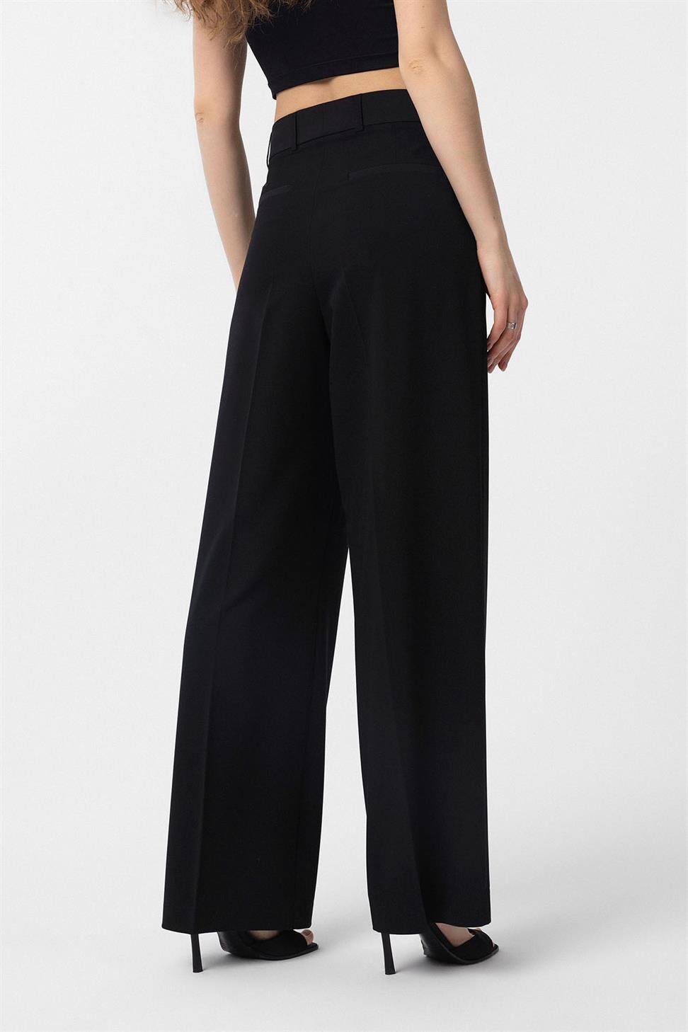 Antioch Siyah Pilili Kadın Pantolon