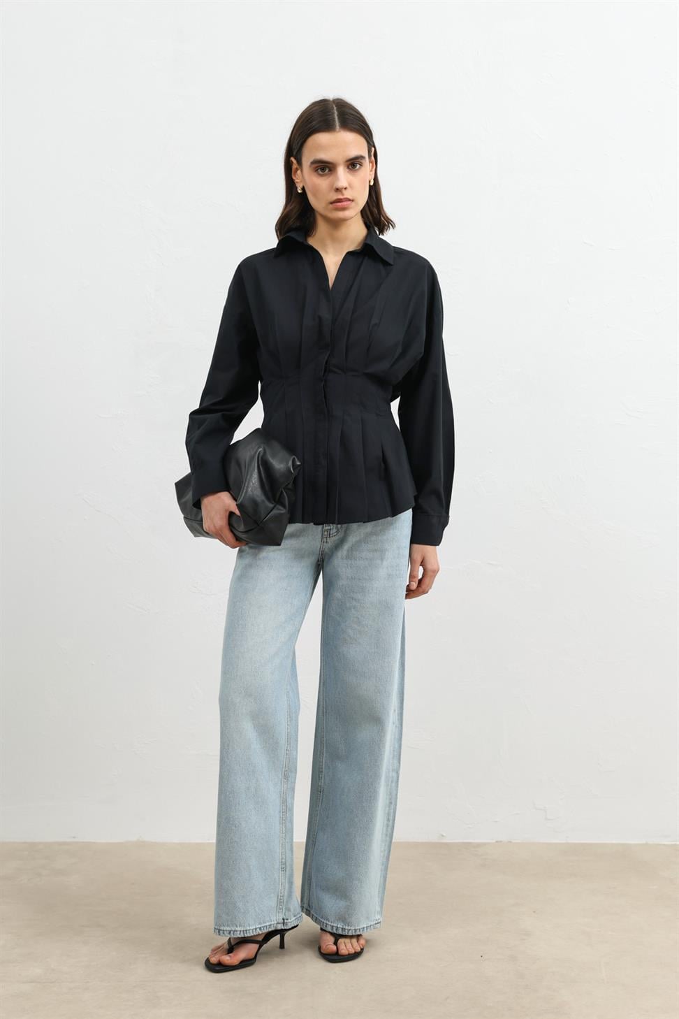 Ruffled Poplin Womens Shirt