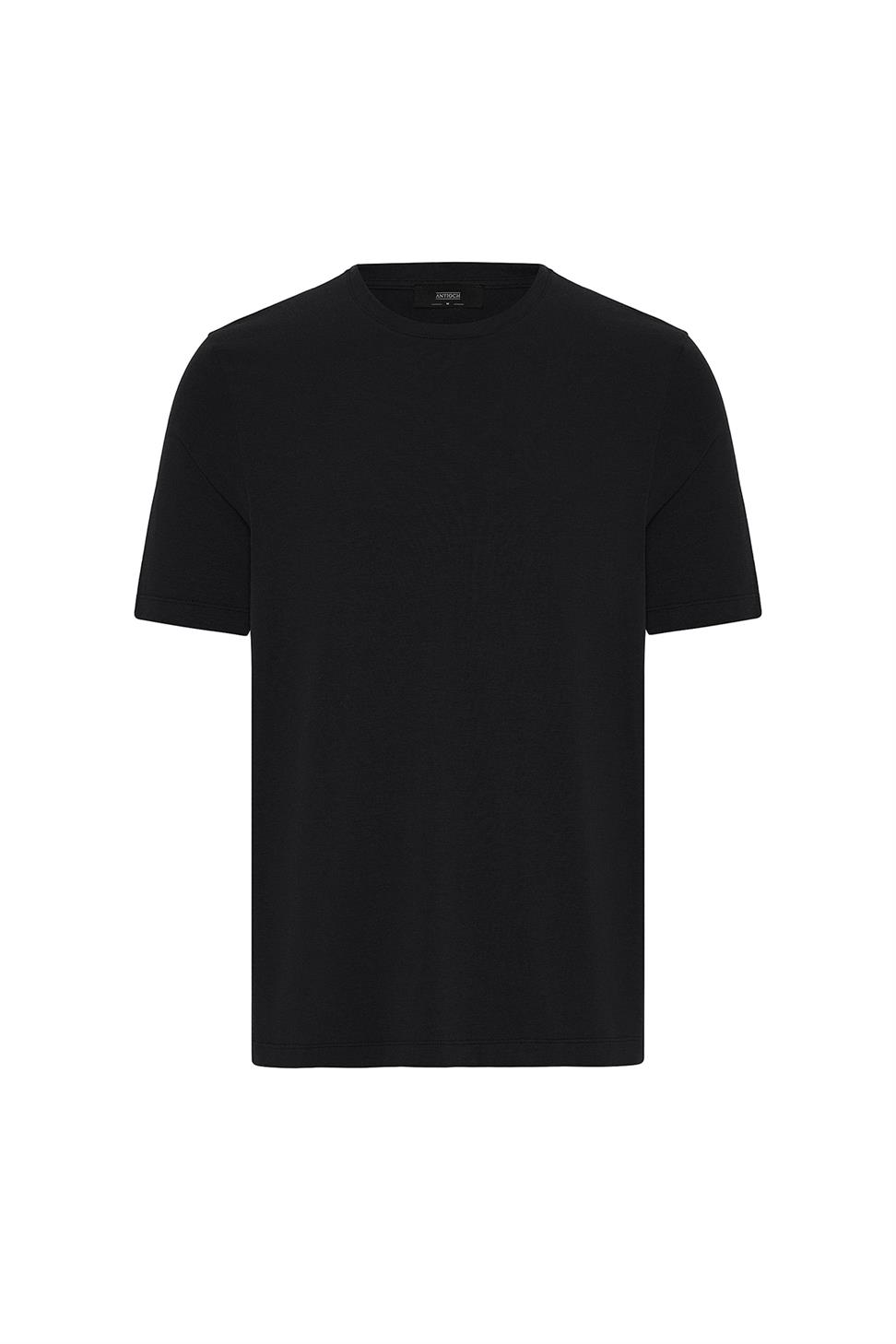 Antioch Siyah Regular Fit Basic Erkek T-Shirt