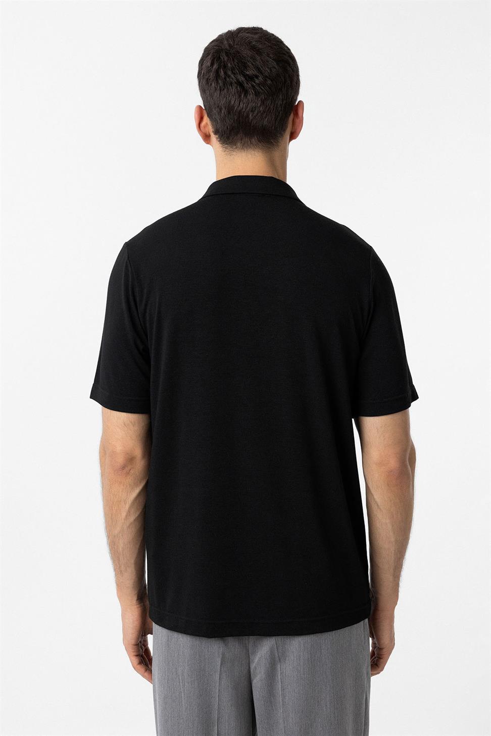 Regular Fit Polo Neck Mens T-Shirt