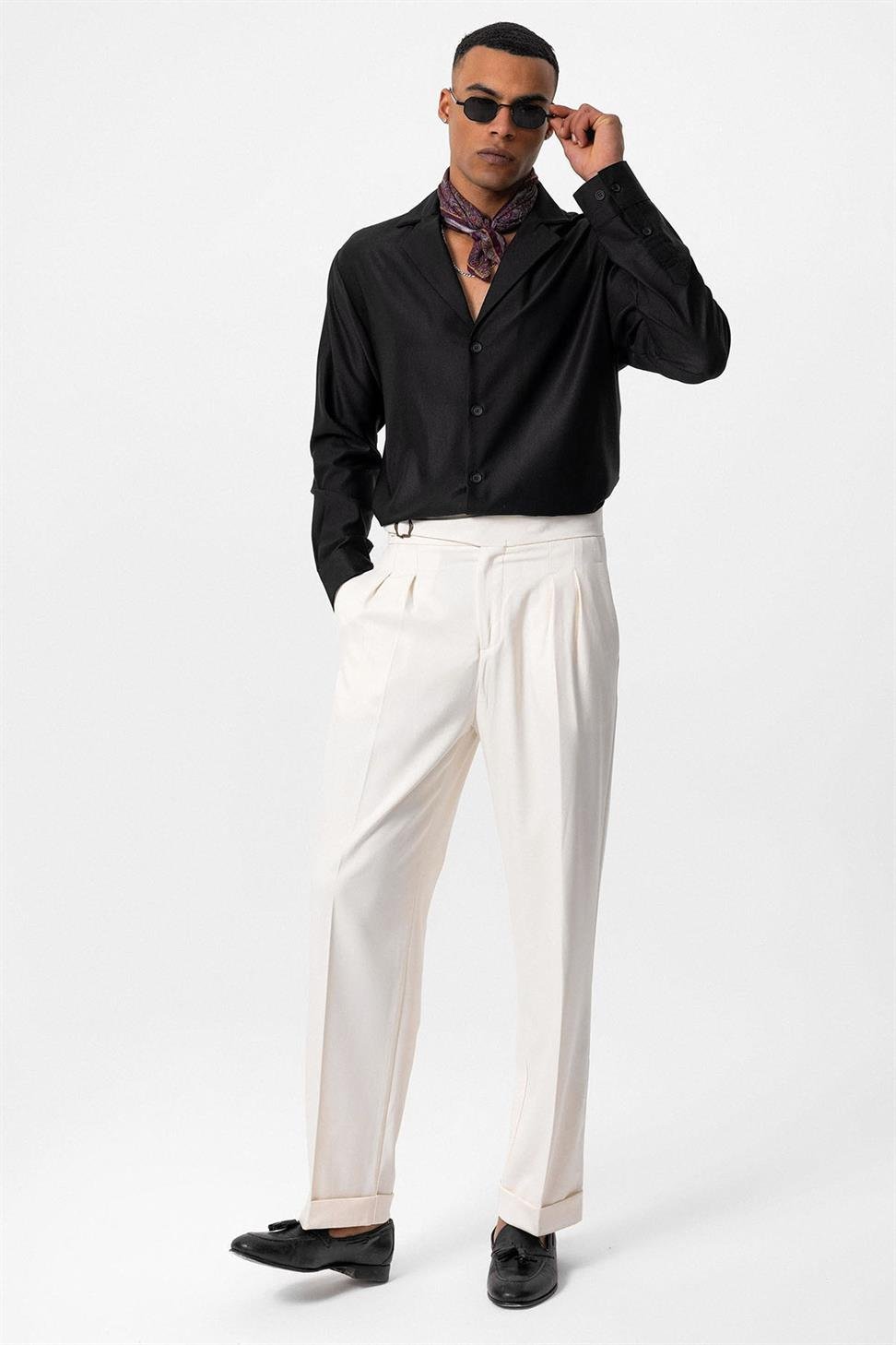 Antioch Siyah Relax Fit Erkek Gömlek