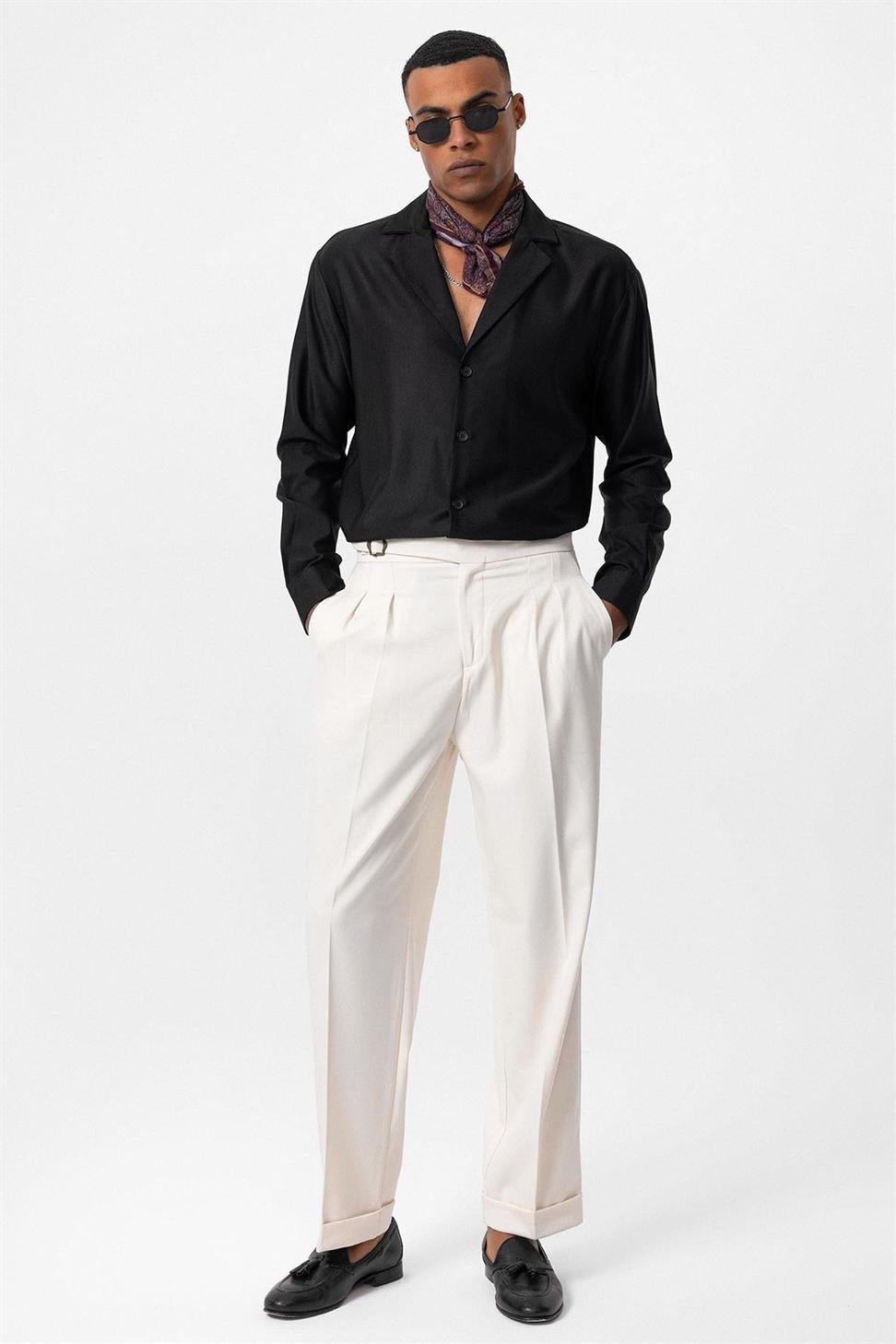 Antioch Siyah Relax Fit Erkek Gömlek