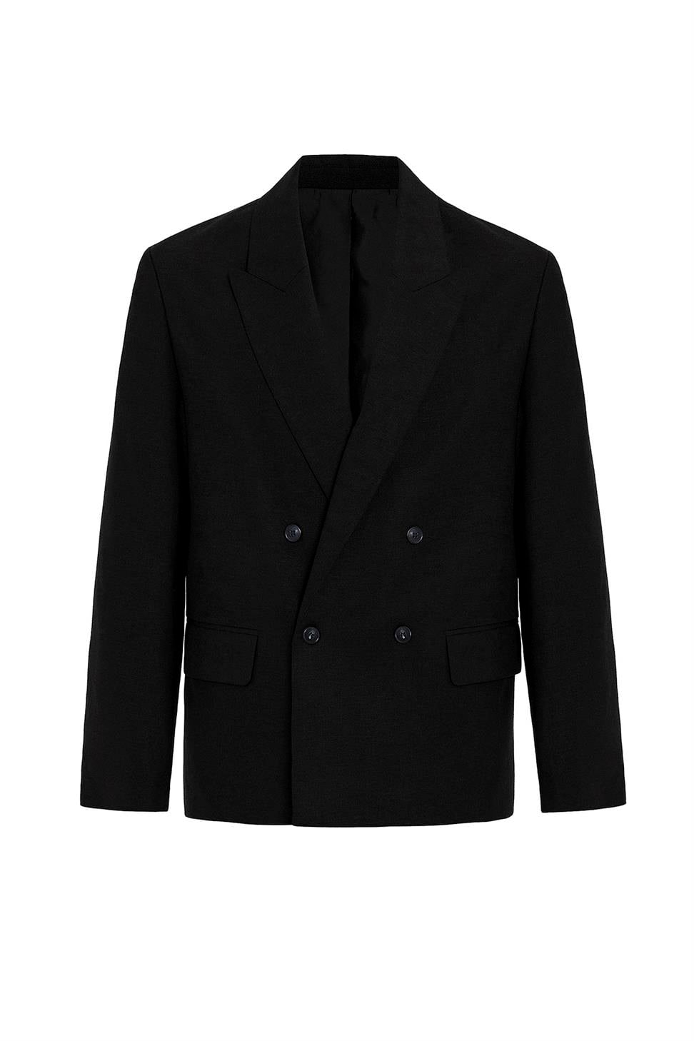 Relaxed Fit Linen Blend Mens Blazer Jacket