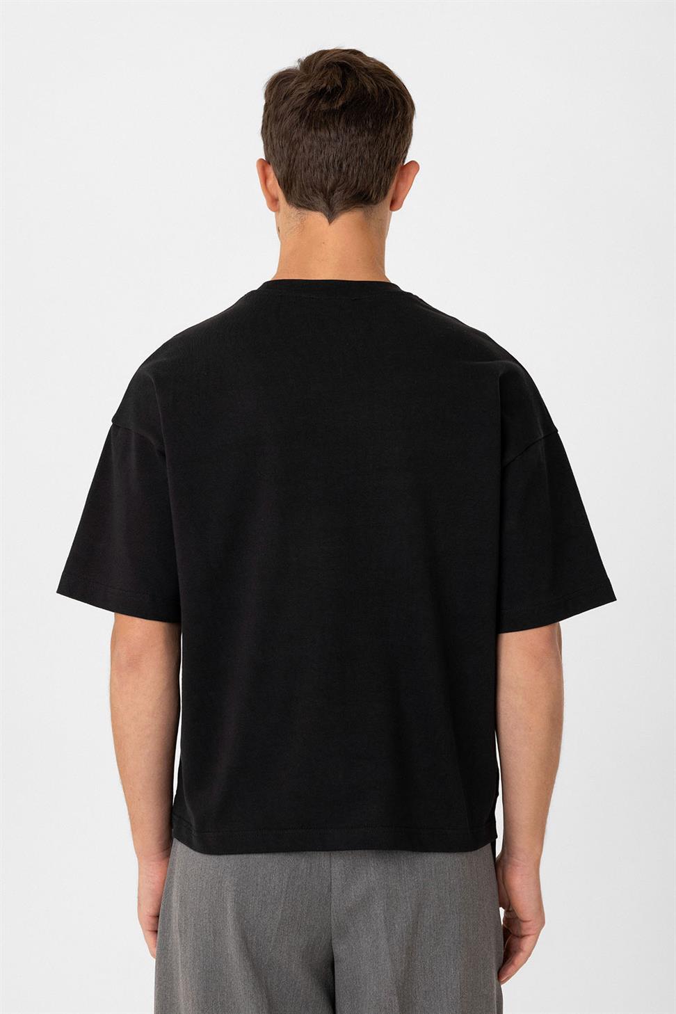 Antioch Siyah Relaxed Basic Erkek T-Shirt