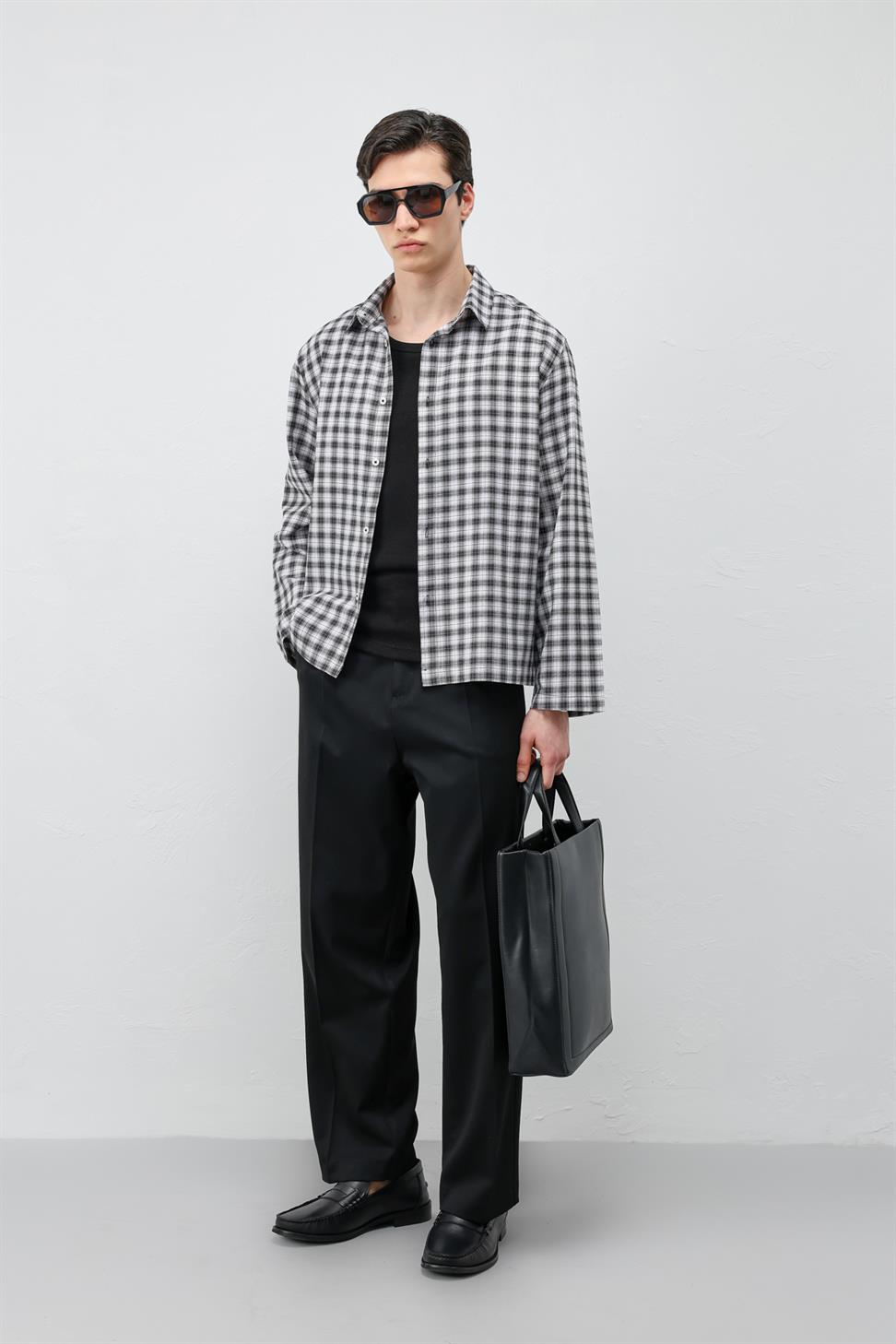 قميص رجالي بنقشة إيكو مريحة