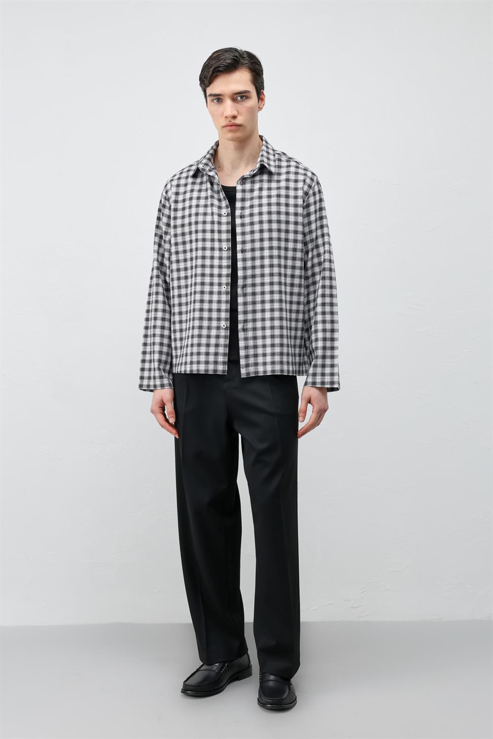 قميص رجالي بنقشة إيكو مريحة