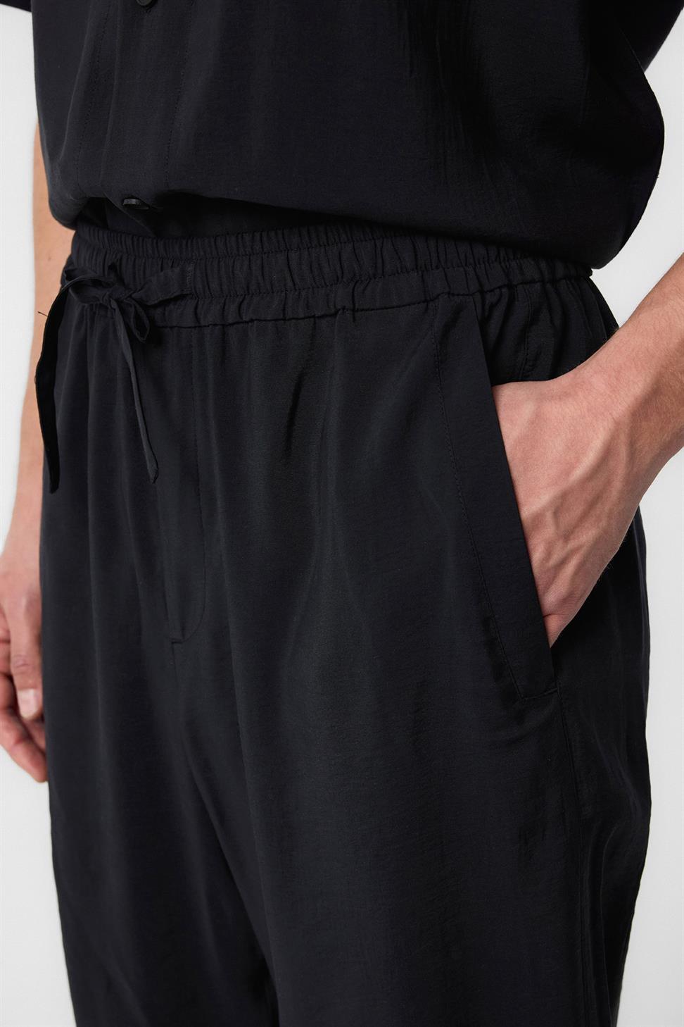 Antioch Siyah Relaxed Erkek Jogger Pantolon